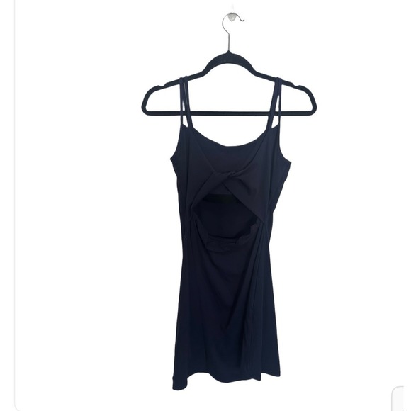 Athletic Dress Unbranded Size Medium Back Cut Out Navy Spaghetti Strap Tank - Picture 2 of 3